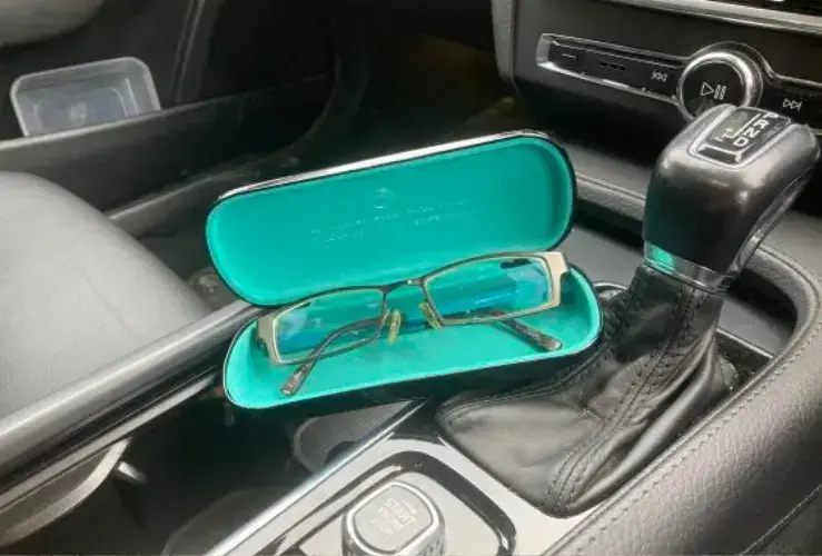 Spare glasses in car