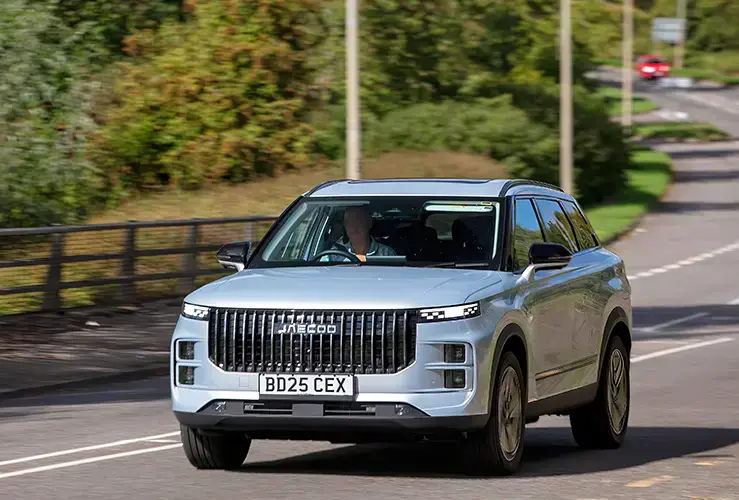 A Chinese car driving on the road in the UK