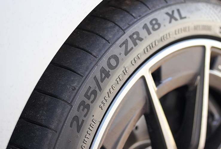 Close up of extra load tyre