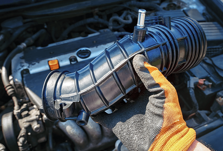A car air intake pipe