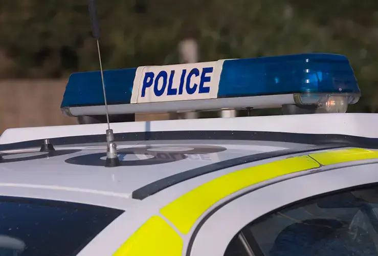 UK Police car lights