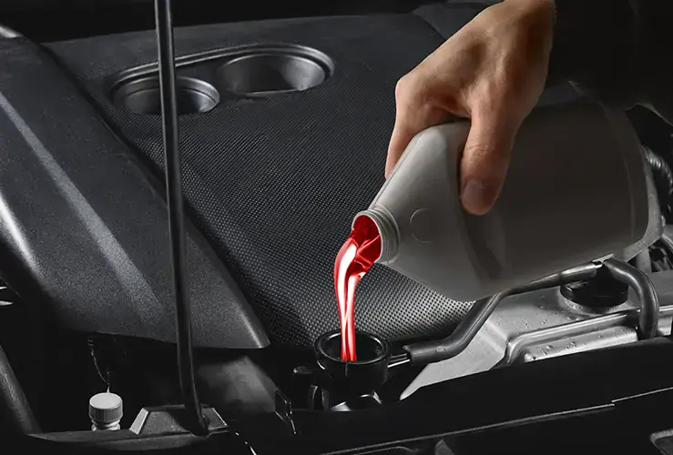 Adding fluid into a car