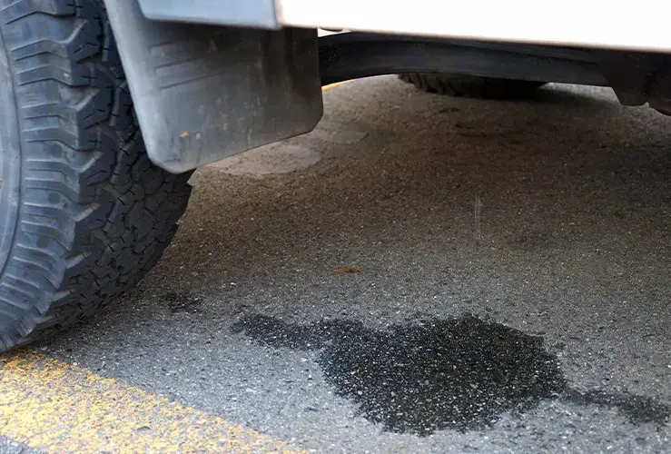 A leak underneath a car