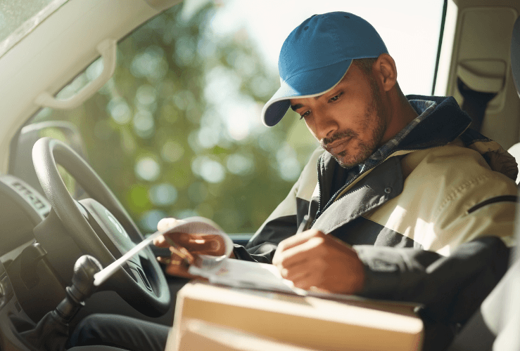 Courier delivery driver