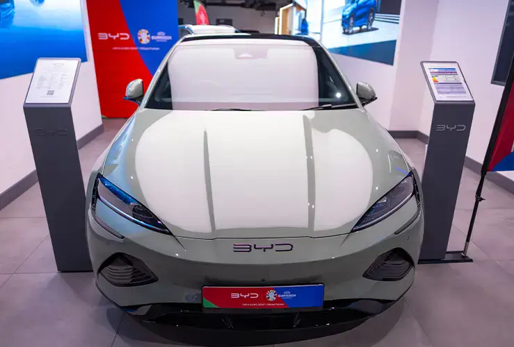 A Chinese car in a showroom